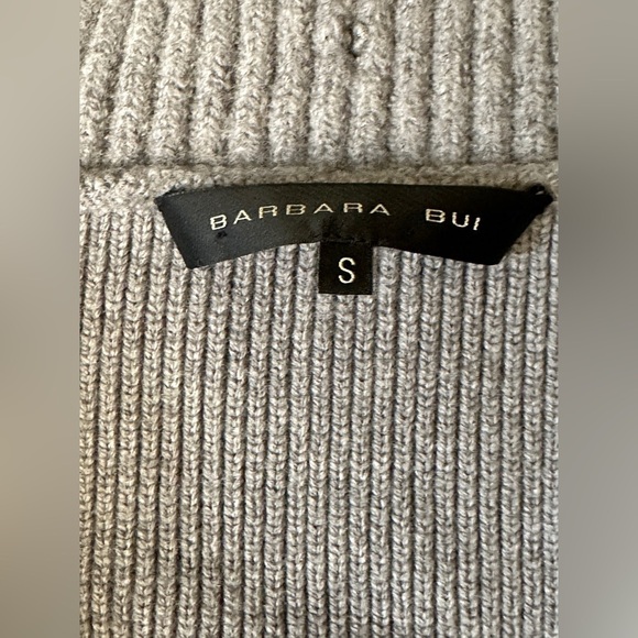 👚Barbara Bui Tricot Zippers Knit Cardigan/sweater Belts Grey 100% Wool si… - Picture 9 of 16